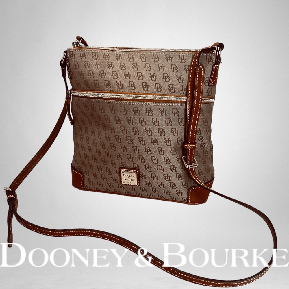 Dooney & Bourke Tan Logo Crossbody Bag
